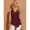Allegra K Women's Summer Sleeveless V Neckline Wrap Tie Waist Tops - 2 of 4