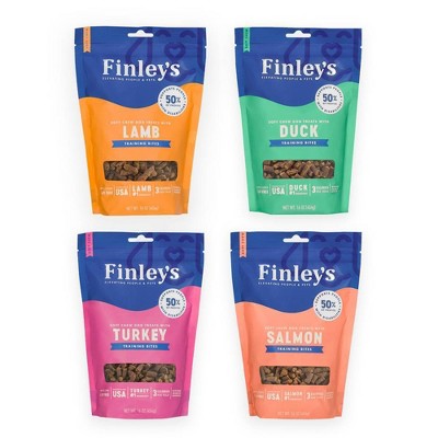 Finley's All Natural Soft Training Bite Variety Pack Chewy Dog Treats - 4pk