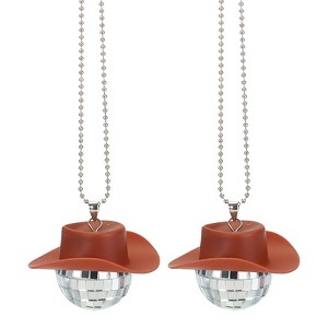 Unique Bargains Shiny Surface Ornament Car Party Accessory Hanging Disco Ball 2 Pcs - 1 of 4