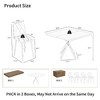 NicBex 5-Piece Dining Set for 4 – Faux Marble Square Table with 4 Leather Upholstered Chairs, Modern Kitchen Table Set - 2 of 4