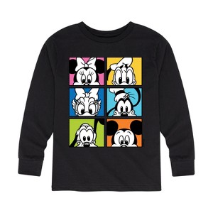 Boys' - Disney - Mickey Friends Grid Long Sleeve Graphic T-Shirt - 1 of 4