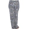 Women's Plus Size Geometric Printed Palazzo Pants - White Mark - 3 of 3