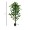 Cesicia 70.8'' Artificial Ficus with Pot, Indoor Outdoor Fake Plant for Home Office Living Room D¨¦cor - 3 of 4
