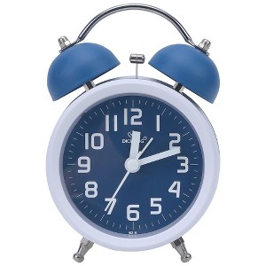 REGALWOVEN Battery Powered Metal Silent Non-Ticking Compact Size Alarm Clock 3.3"L x 2.2"W x 5.1"H 1 Pc - 1 of 4