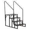 RV Steps with 1 Handrails, Heavy Duty Hot Tub Steps, Portable Mobile Home Stairs Steps, Ladder Stairs for Travel Trailer, Camper, Pool, 2 Step - 2 of 2
