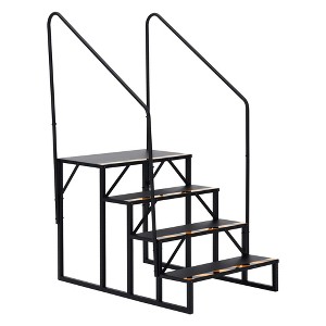 2 Step 1 Handrail RV Steps with Handrails Ladder, Steps for Home, 400 LBS Hot Tub Outdoor Steps, RV Stairs, Camper Steps Portable Stairs for Mobile - 1 of 2