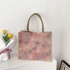 Anna-Kaci Women's Canvas Tote Bag with Colorful Bow Print - Lightweight Shopping Handbag - 2 of 4