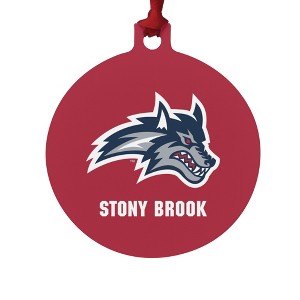 Stony Brook University Seawolves Logo Aluminum Holiday Christmas Tree Ornament - 1 of 4
