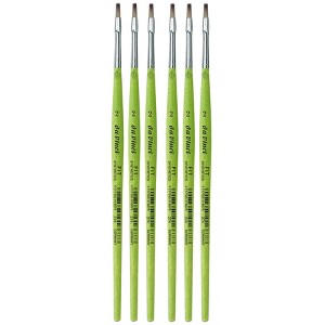 da Vinci FIT Synthetics Student Brush, Synthetic, Acrylic & Tempera, Flat, Series 374, Size 2, Pack of 6 - 1 of 3
