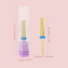 Unique Bargains Tungsten Steel Cylinde Nail Drill Bits Gold Tone 1 Pc - 4 of 4