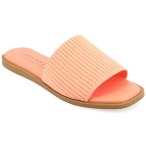 Journee Women's Prisilla Medium and Wide Width Flat Sandals - 1 of 4