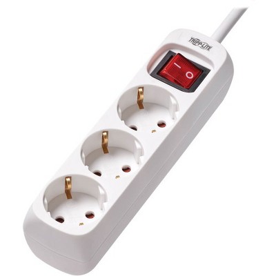 Tripp Lite Protect It! PS3G15 3-Outlets Power Strip - Schuko - 3 x Type F (Schuko) - 4.92 ft Cord - 16 A Current - 230 V AC Voltage - Wall Mountable