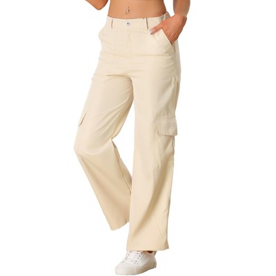 Allegra K Women's High Waist Sports Elastic Mesh Panel Sheer Baggy Cargo  Pants : Target