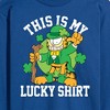 Men's - Garfield - This is My Lucky Shirt St. Patrick's Day Long Sleeve Graphic T-Shirt - 2 of 4