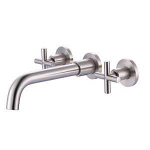 WOWOW Double-Handle Wall Mounted Bathroom Faucet - 1 of 4