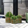 Royal Hampton Tinged Metal Patina Rust Finish With Handles Bucket Planter, Set of 3 - 2 of 4