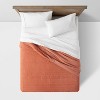 Full/Queen Lofty Velvet Quilt Terracotta/Bronze - Threshold™: OEKO-TEX Certified, Machine Washable, All Ages - 3 of 4