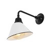 9.63" 1-Light Croydon Farmhouse Industrial LED Gooseneck Arm Outdoor Sconce - JONATHAN Y - image 2 of 4