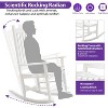 FDW Outdoor Rocking Chair Patio Rocking Chair Porch Rocking With High Back for Porch Garden - 2 of 4