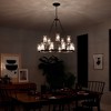 Mathias 31" 15 Light 2 Tier Chandelier with Clear Ribbed Glass in Olde Bronze - 2 of 3