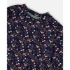 Deux par Deux Girl Tunic and Leggings Set Navy Floral - 4 of 4