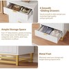 Dressing Table, Four Drawer Bedroom Dresser, Wooden Dresser, Modern Dressing Table with Gold Metal Handles for Living Room, Hallway, Entryway，White - 4 of 4