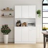 SKRAN 70.87" Tall Wardrobe& Kitchen Cabinet, with 6-Doors, 1-Open Shelves and 1-Drawer for Bedroom - 2 of 4