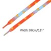INSPIRE CHIC Sneakers Orange Flat Gradient Crackle Alien Sun Pattern Athletic Shoelaces 1 Pair - 3 of 4