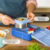 OMIEBox Insulated Bento Lunch Box with Leakproof Thermos Food Jar 3 Compartments Lunch Tote - Blue - 4 of 4