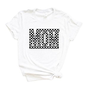Simply Sage Market Women's Mom Checkered Box Short Sleeve Graphic Tee - 1 of 2