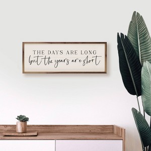 Kendrick Home The Days Are Long Script Wall Art White - 1 of 4