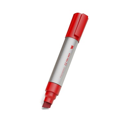 TRU RED XL Tank Permanent Marker Chisel Tip Red TR56934