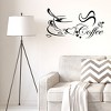 Unique Bargains Coffee Pattern Home Living Room Wall Stickers Removable Art Decals - 3 of 4