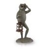 SPI Home Professor Frog Garden Lantern – 21.5" Aluminum & Glass Whimsical Outdoor Statue for Patio or Garden Path - 2 of 3