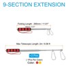 Unique Bargains Stainless Steel Portable Collapsible With Clips Flagpole 2 Pcs - 2 of 4