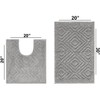 Set of 2 Trier Collection Silver Ultra Soft Cotton & Polyester Rug - Better Trends - 2 of 3