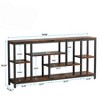 Gulches Industrial Console Table, 3-Tier Storage, Extra Long, Rustic Brown, 70.9" - 4 of 4