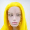 Unique Bargains Women's Synthetic Fibre Long Natural Curly Lace Front Wigs with Wig Cap 24" Yellow 1PC - 4 of 4