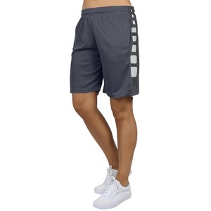 Galaxy By Harvic Women's Loose Fit Moisture Wicking Performance Quick Dry Mesh Shorts With Side Block Design - 1 of 2