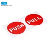 Unique Bargains PVC Self-Adhesive Waterproof Store Round Push Pull Door Sign 2 Set - 3 of 4