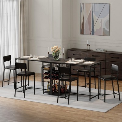 Upholstered PU Dining Chairs - Modern Curved Backrest, 26IN Metal Legs with Sturdy H-Frame, 330lbs Capacity, Kitchen/Bar Seating for Home Dining Room