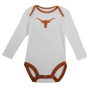 NCAA Texas Longhorns Infant Boys' 2pk Long Sleeve Bodysuit - 1 of 4
