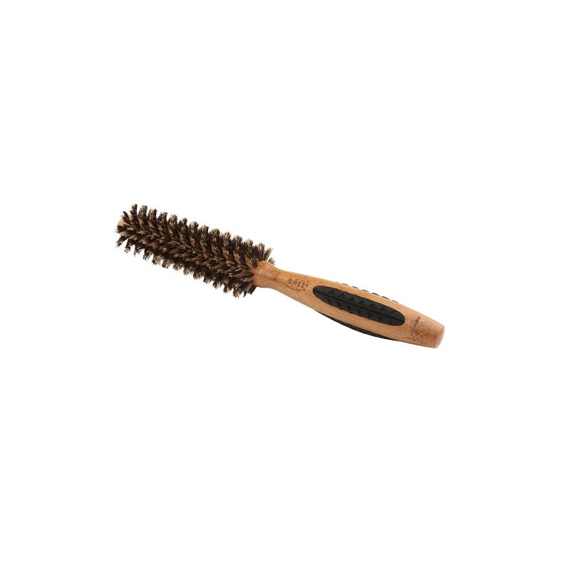 Bass Brushes P Series Straighten & Curl Round Brush with Deluxe Length Styling Head 100% Premium Natural Bristle Bamboo Handle, 2 of 4