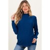 Pinkblush Navy Mock Neck Exposed Seam Maternity Sweater - 2 of 4