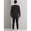 Lars Amadeus Men's Lightweight Shawl Collar Long Sleeves Hooded Cardigan - 3 of 4