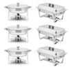 Stainless Steel Chafing Dish Buffet Set of 2 with 8 Qt Rectangle, Includes Food and Water Pans,for Parties, Events, Weddings, and Holiday - 3 of 4