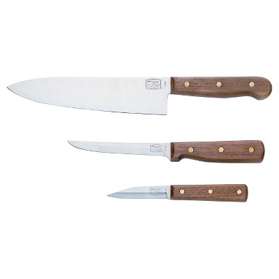 Chicago Cutlery Walnut Tradition 3pc Chef's Knife Set