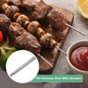 Unique Bargains Metal Skewers for Grilling 304 Stainless Steel Barbecue Skewers with Storage Tube 100 Pcs - 4 of 4