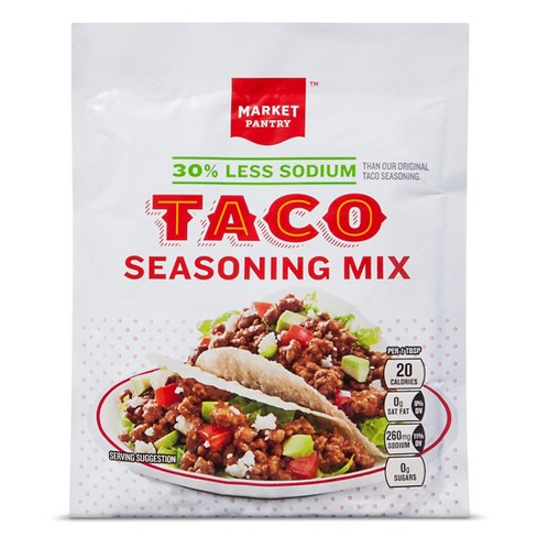 Taco Seasoning Mix 30 Less Sodium 1 25oz Market Pantry Target