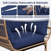 Wicker Egg Chair, Indoor Outdoor Lounger for Patio, 500 Lbs Capacity, All-Weather Rattan Wicker Egg Chair Outdoor, for Patio, Backyard - 3 of 4